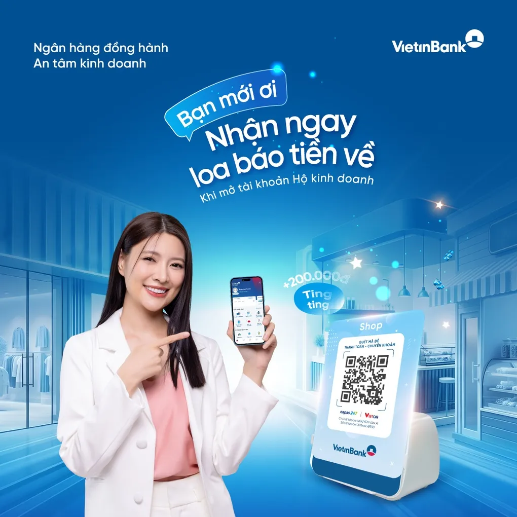 VietinBank tặng loa báo tiền về, đồng hành cùng hộ kinh doanh chuyển đổi số - 1