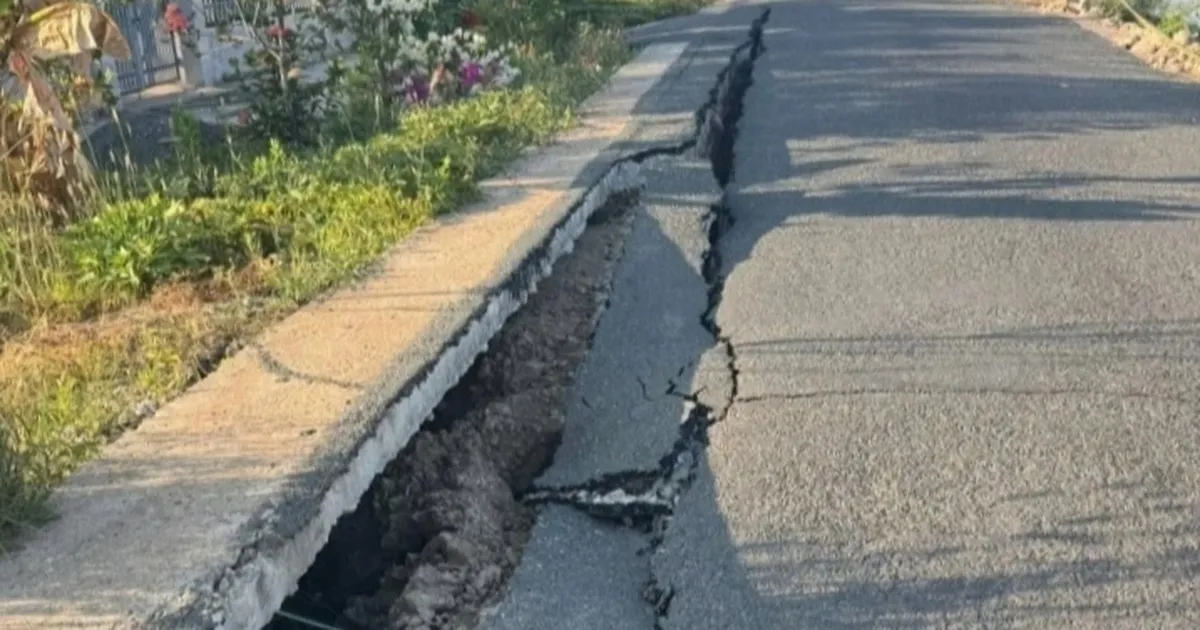 Cà Mau: Tuyến đường ở xã Cái Nước tiếp tục bị sụt lún nghiêm trọng