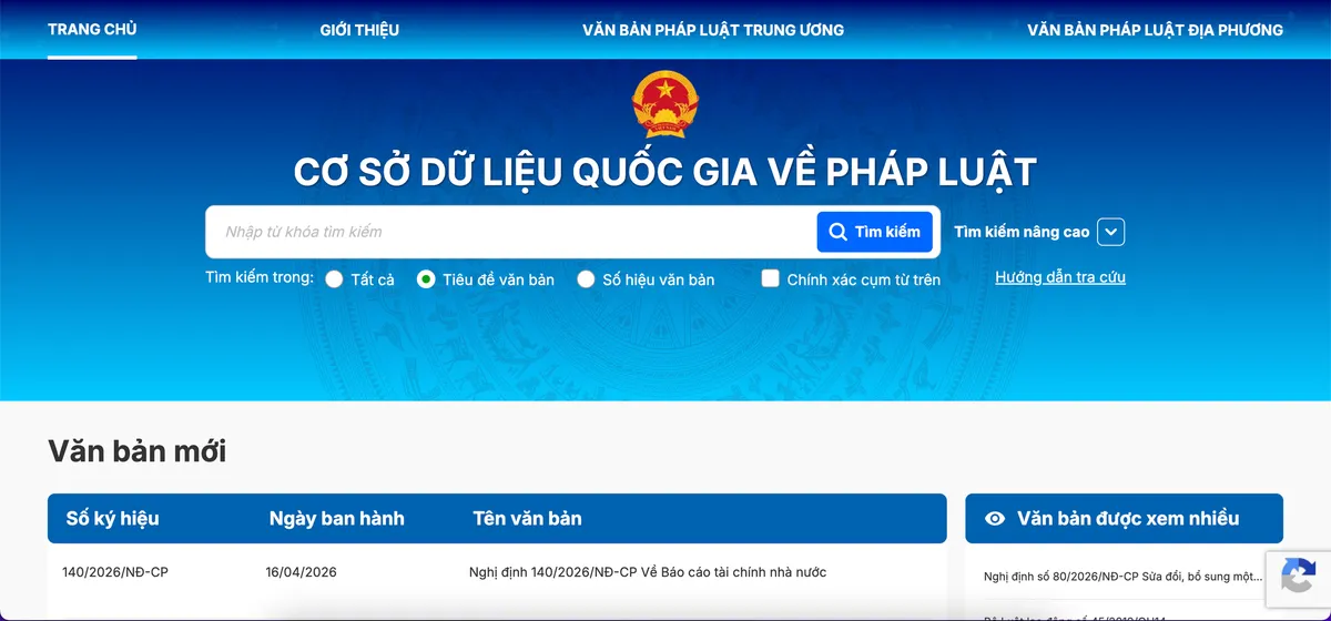 Cách tra cứu văn bản pháp luật trên cơ sở dữ liệu phiên bản mới từ 23.4 - Ảnh 1.