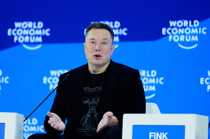Elon Musk tham dự Diễn đàn Kinh tế Thế giới tại Davos, Thụy Sĩ, ngày 22/1/2026. Ảnh: AP