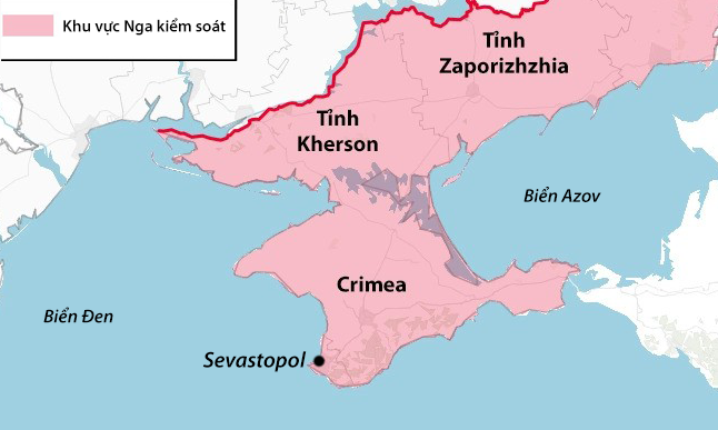 Vị trí Sevastopol. Đồ họa: Telegraph