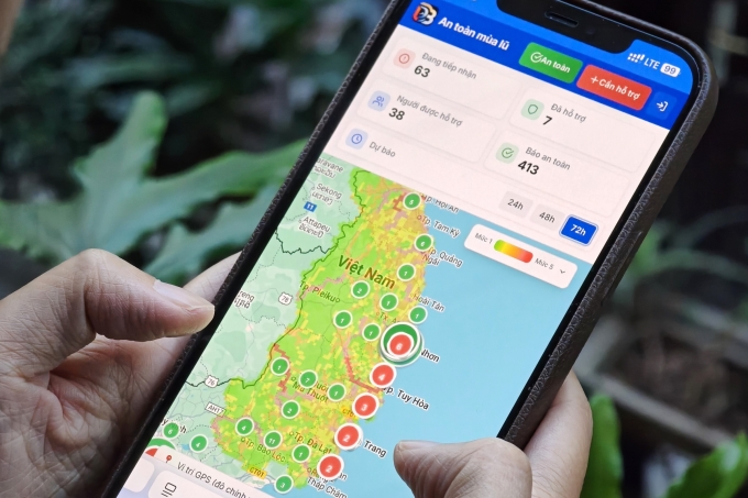 Nền tảng dự báo mưa lũ, sạt lở do các kỹ sư Việt Nam phát triển. Ảnh: Trọng Đạt