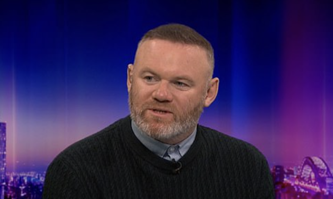 Rooney trong chương trình Match of the Day hôm 20/4. Ảnh: BBC