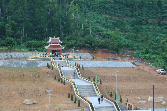 Nhà tưởng niệm liệt sĩ ở Tiểu khu 67. Ảnh: Vạn An