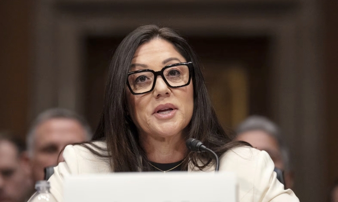 Bà Lori Chavez-DeRemer trong phiên điều trần phê chuẩn chức vụ tại Thượng viện hồi tháng 2/2025. Ảnh: AP