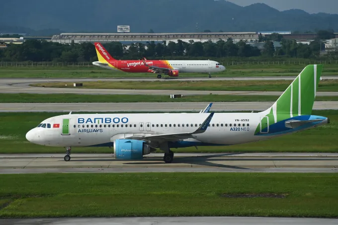 Máy bay tại sân bay quốc tế Nội Bài. Ảnh: Giang Huy