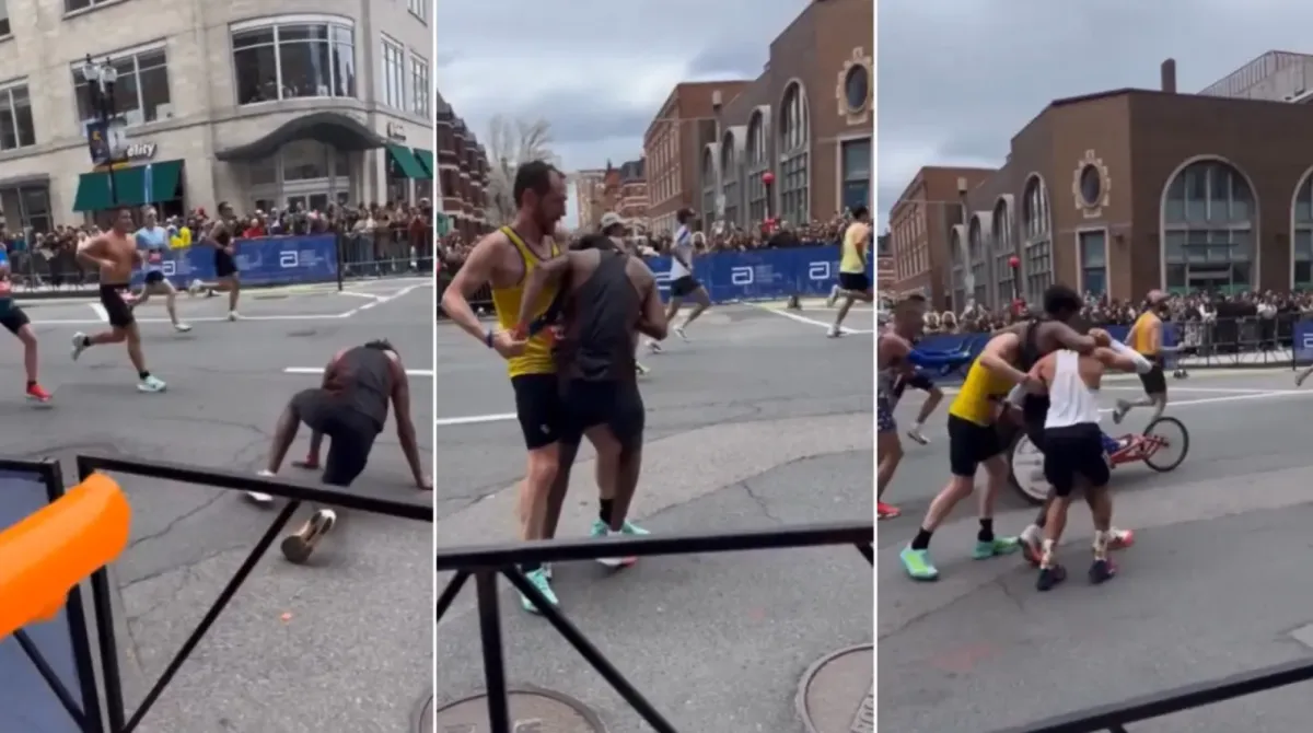 Bỏ mục tiêu cá nhân, dìu đối thủ kiệt sức về đích ở Boston Marathon - Báo VnExpress 