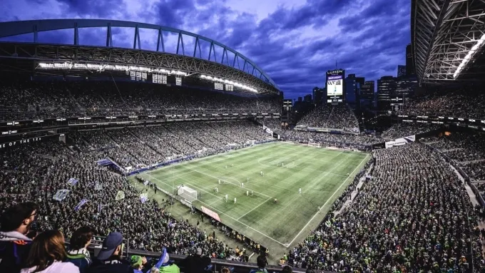 Sân vận động tại Seattle, một trong những thành phố đăng cai World Cup Mỹ 2026. Ảnh: Sounders FC