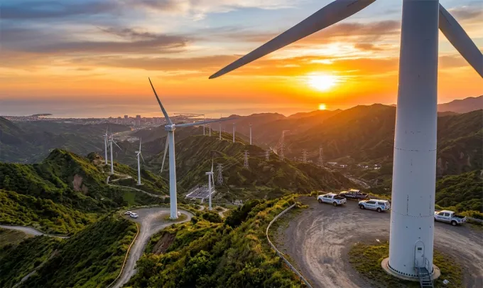 Phối cảnh dự án điện gió đầu tiên của tỉnh Quảng Ninh. Ảnh: Xuân Hoa