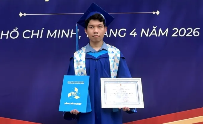 Phước Hiền trong ngày tốt nghiệp. Ảnh: Nhân vật cung cấp