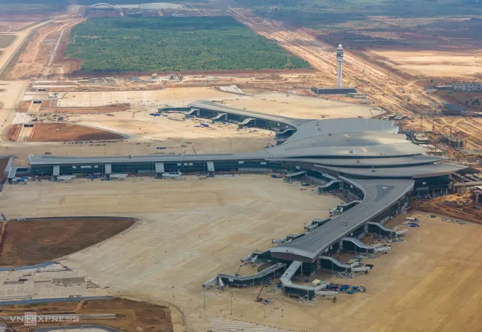 Công trường sân bay Long Thành, tháng 3/2026. Ảnh: Quỳnh Trần