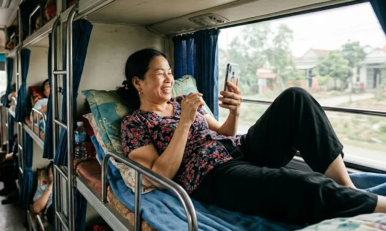 Xe giường nằm khốn khổ vì nữ khách gọi video suốt 3 tiếng đồng hồ