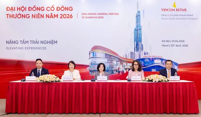 Đại hội đồng cổ đông Công ty CP Vincom Retail diễn ra sáng 23/4. Ảnh: Vincom Retail