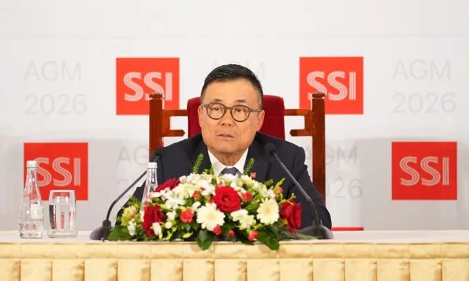 Ông Nguyễn Duy Hưng tại phiên họp thường niên chiều 23/4. Ảnh: SSI