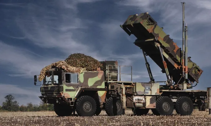 Xe phóng của tổ hợp Patriot Ukraine trong ảnh đăng hồi tháng 1. Ảnh: Militarnyi